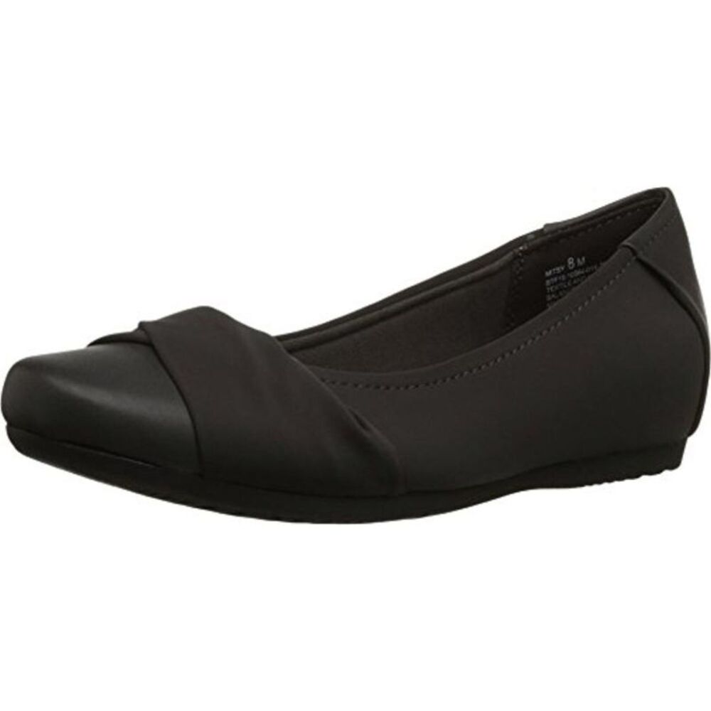 Baretraps Womens Mitsy Gray Faux Leather Twist Front Ballet Flats Shoes NWT